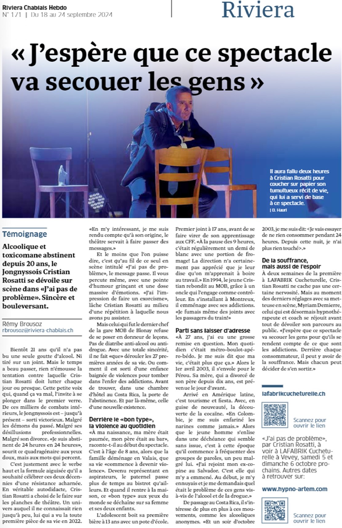 témoignage accompagnement théâtre